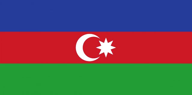 Azerbaidgan flag 3D Model