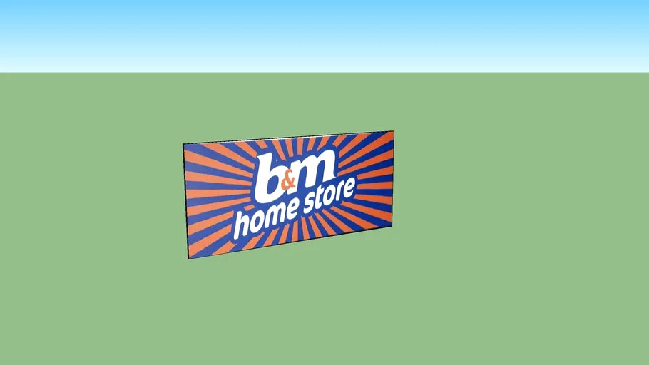 B&M Home Store Shop Sign