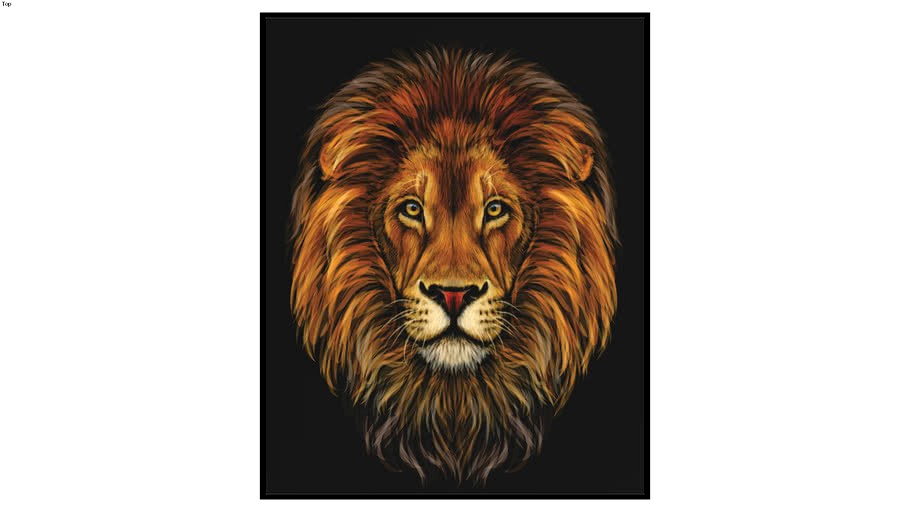 Quadro pintura leão