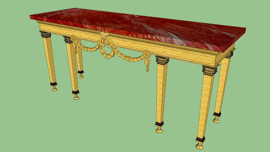 Neoclassical Adam Style Regency Console Side Buffet Table