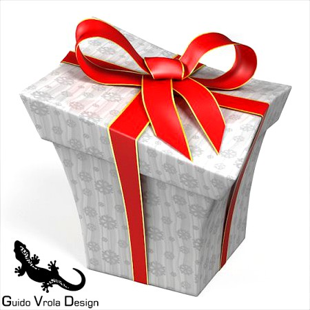 Cartoon Style Gift Box 3D Model