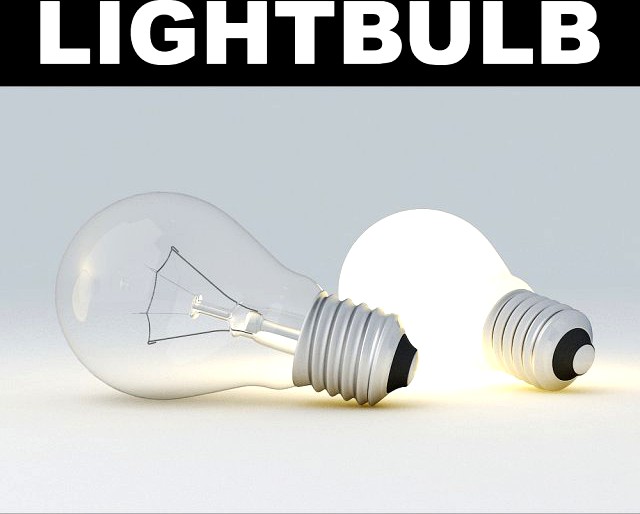 Lightbulb Round 3D Model