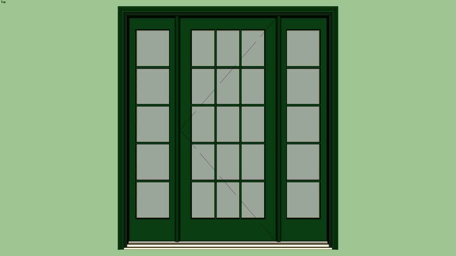 Marvin Ultimate Inswing French Door 1-Panel with 2-Sidelites