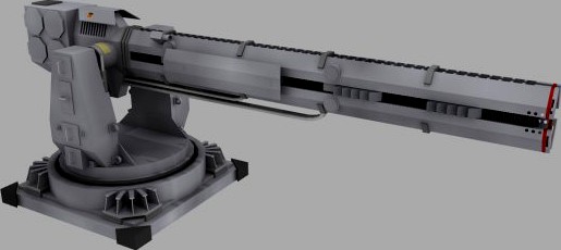 Particle Gun Turret 3D Model