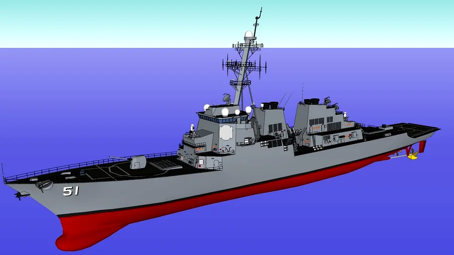 USS DDG-51 Arleigh burke class destroyer / アーレイバーク級ミサイル駆逐艦