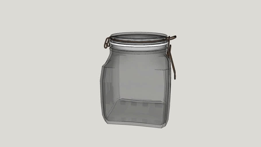 Glass pot with airtight lid