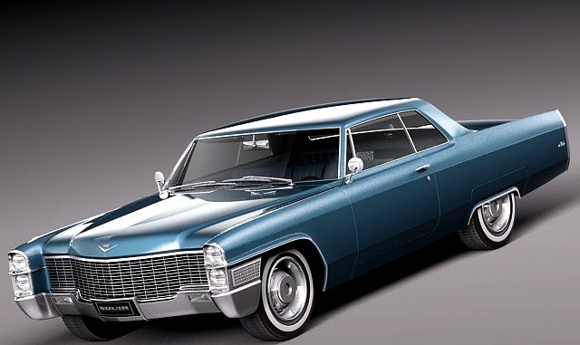 Cadillac DeVille 1965 coupe 3D Model