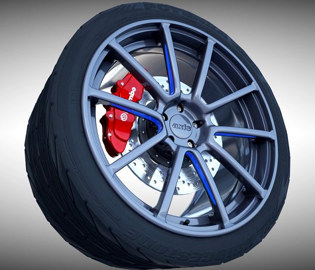 Axis Sport Wheel 3D Model