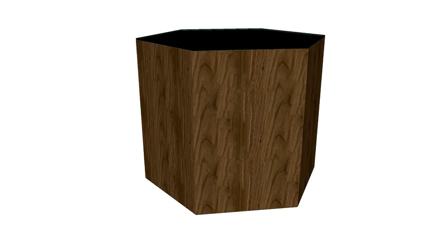 Centre 14 in. Occasional Table in Black Glass and Walnut by Modloft