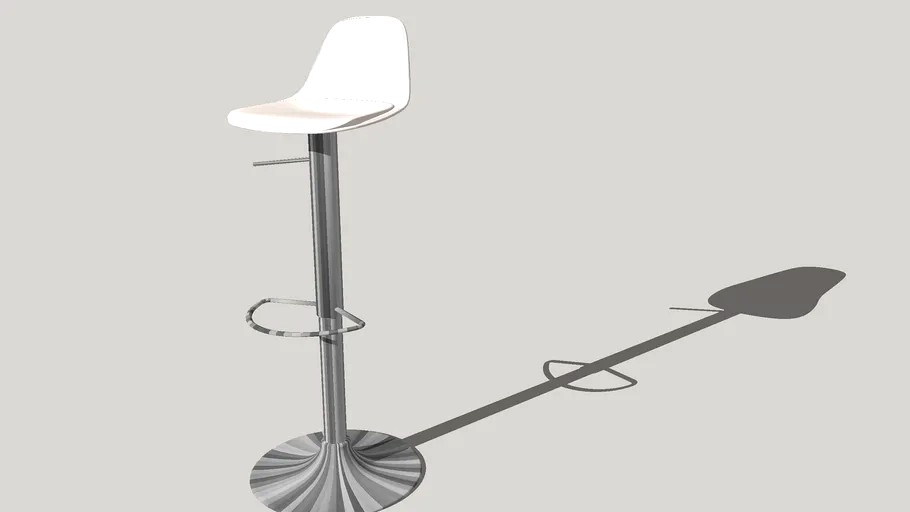 Design white barstool - PRINCES design stool