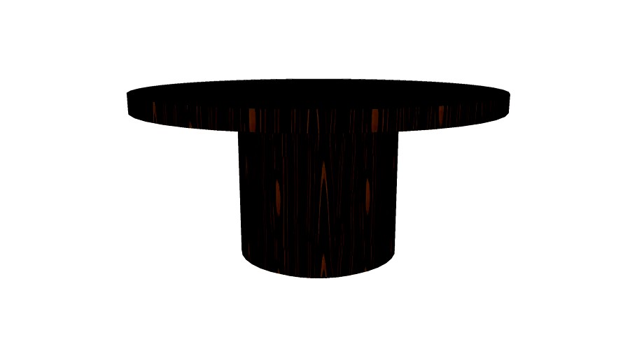 Berkeley 63 dia. Dining Table in Black Glass and Cathedral Ebony by Modloft