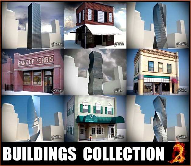 Buildings collection 2 3D Model