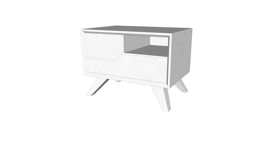Rivington Right-Facing Nightstand in Glossy White by Modloft