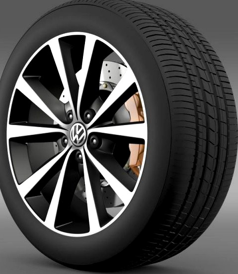 Volkswagen Polo wheel 2014 3D Model