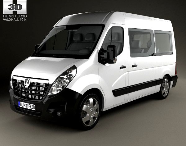 Vauxhall Movano Passenger Van 2010 3D Model
