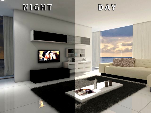 Living room 12 Day  night 3D Model