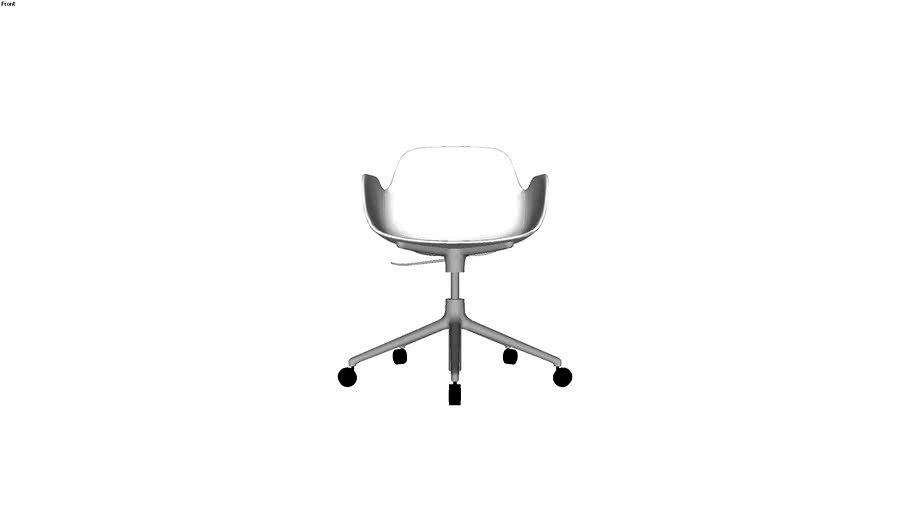 Form Armchair Swivel 5 Legs Wheel