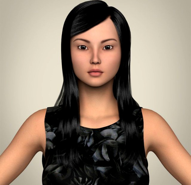 Realistic Cute Sexy Girl 3D Model
