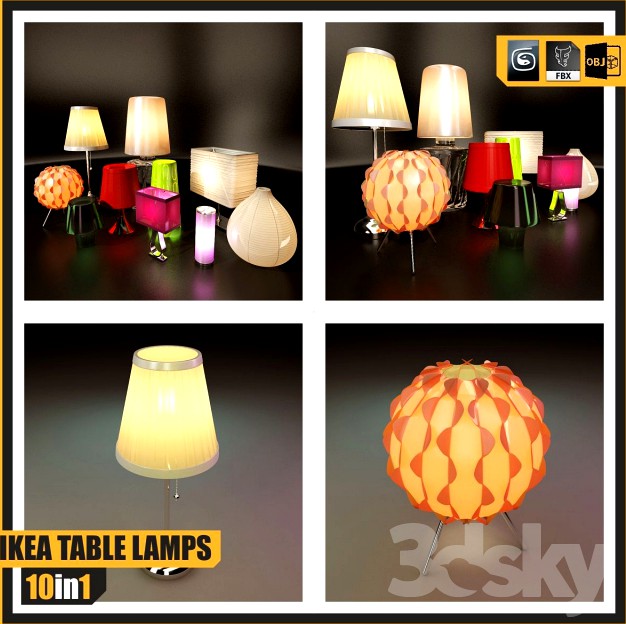 IKEA TABLE LAMPS ::: 10 in 1