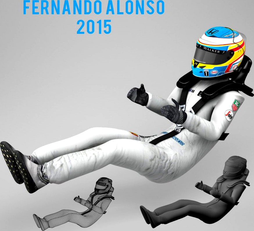 Fernando Alonso 20153d model