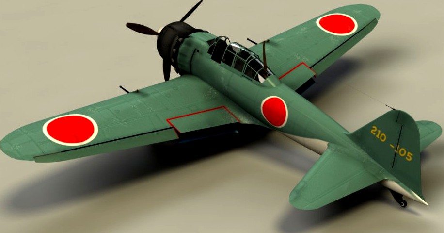 Mitsubishi A6M2 Zero3d model