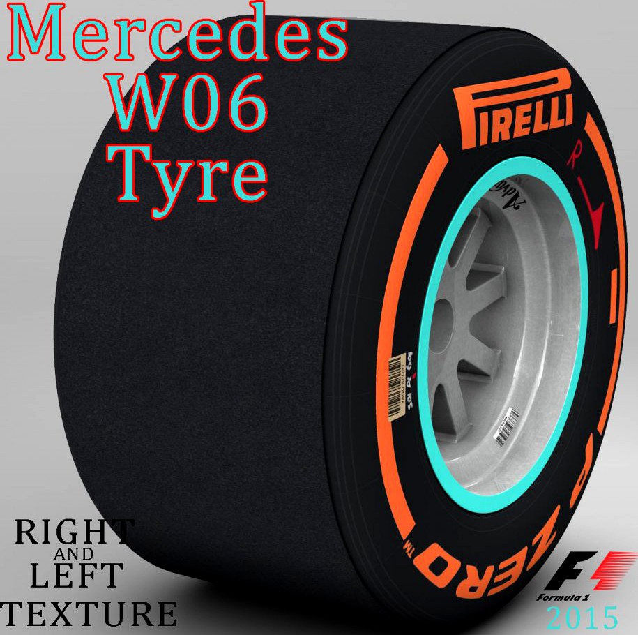 W06 Hard Rear tyre3d model