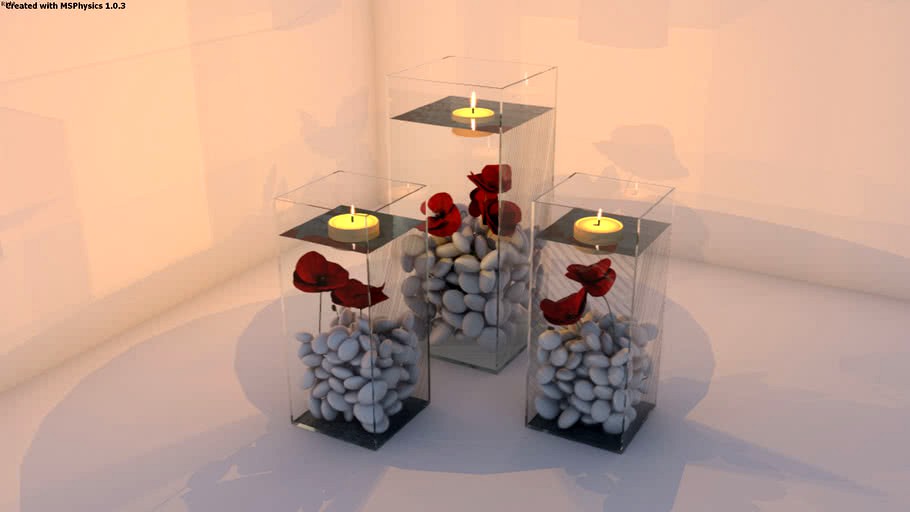 Decorative Candle Set (V-Ray Ready)
