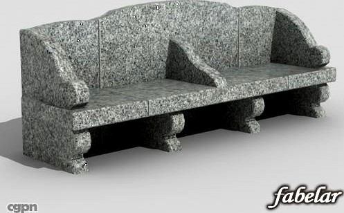 Stone Bench3d model