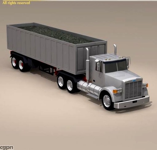 Us construction truck3d model