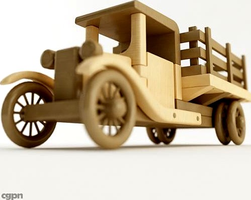 Wooden Toy Stake Truck3d model