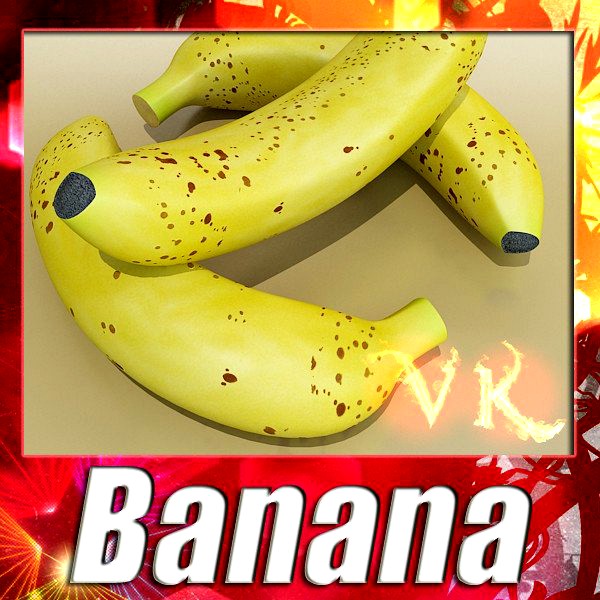 Banana High Detailed3d model