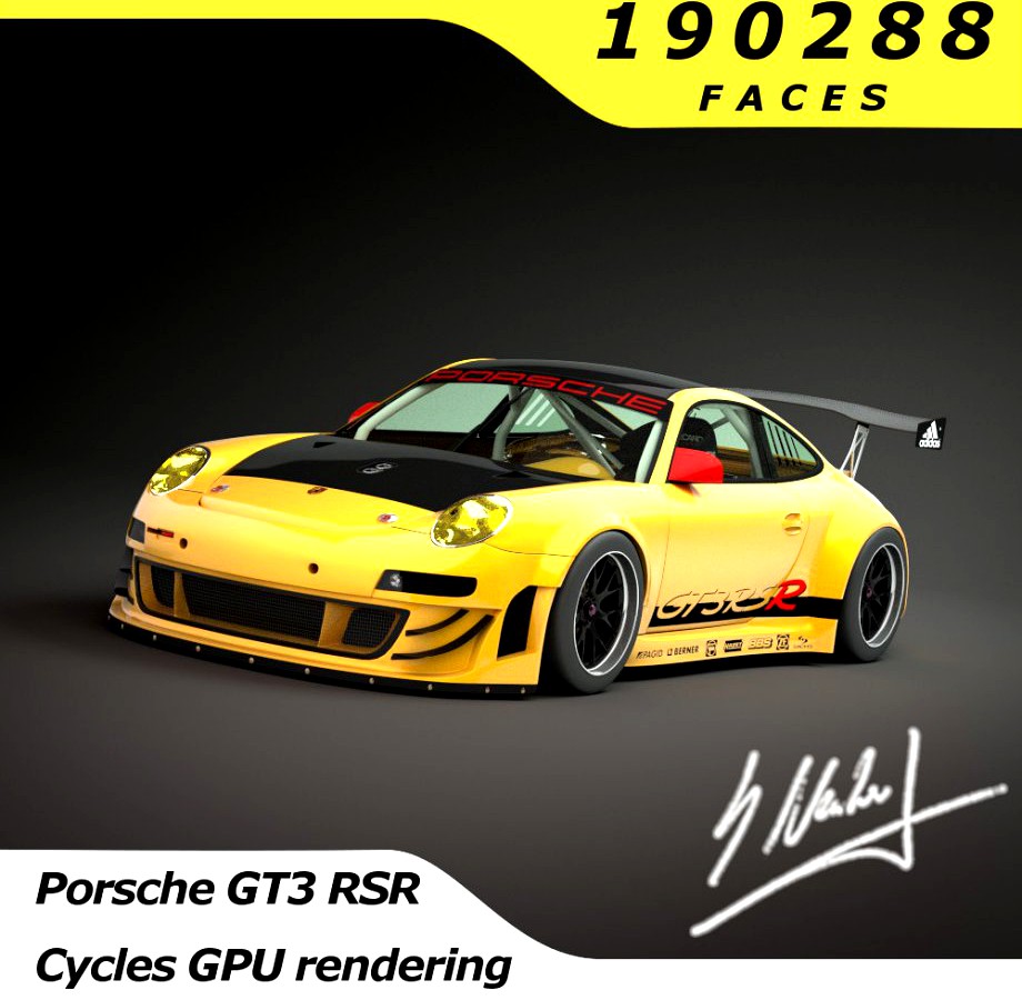 Porsche GT3 RSR3d model