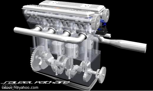 Inline 4 Engine3d model