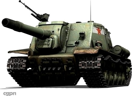 ISU-152 - Soviet heavy self-propelled gun3d model