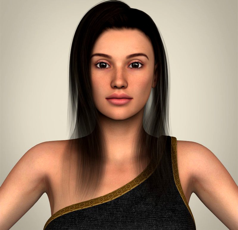 Realistic Young Gorgeous Woman3d model