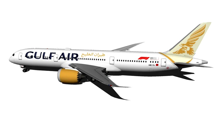 Gulf Air Boeing 787-9 Dreamliner A9C-FA (New Livery 2018) (Wi-Fi Dome)