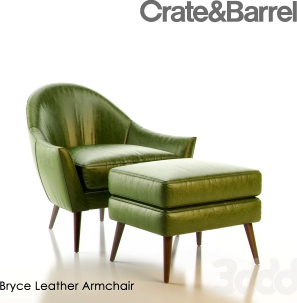 Crate &amp; Barrel Bryce Leather Armchair