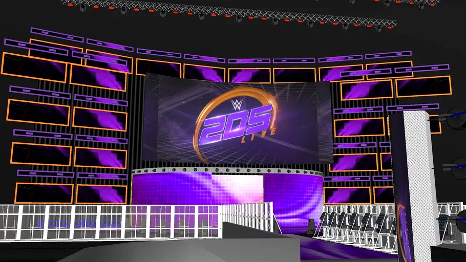 WWE 205 Live Arena Design Orlando Florida April 4th, 2017.