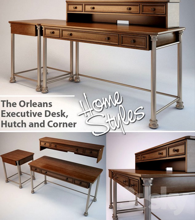 The Orleans Executive Desk, Hutch and Corner - desktop