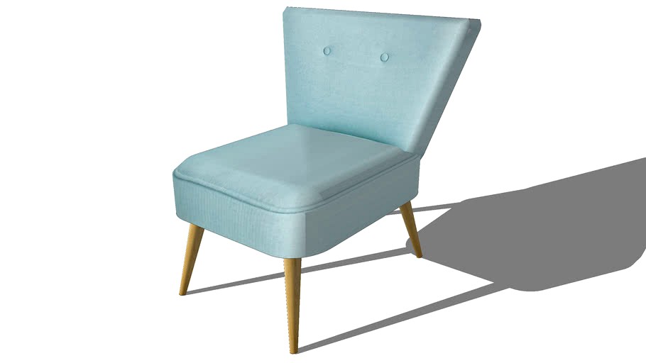 SCANDINAVE, Fauteuil vintage en coton turquoise, Maisons du monde, ref : 155418, prix : 129,90