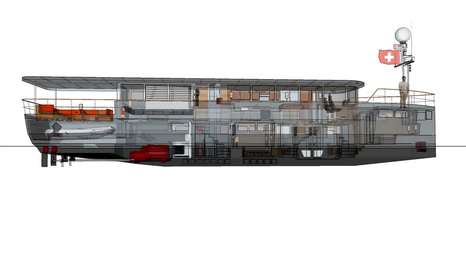 23m Yacht V4, very detailed interior