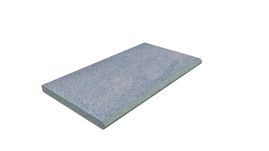 Blue Grey Granite Step 900 x 500 with 40mm Bullnose Edge with Drip Groove