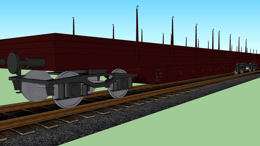 2x Regs-z Macedonian Railways Platform Freight Wagons