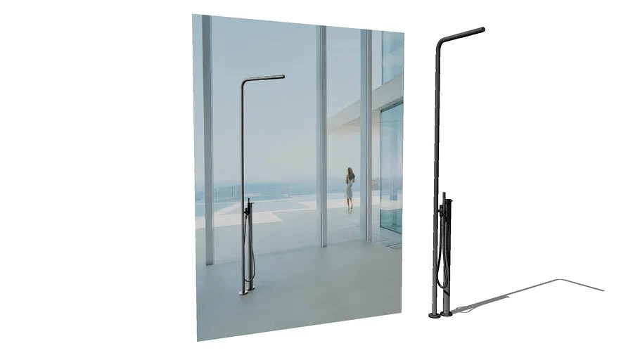 Free-standing shower with hand shower - Vola FS3