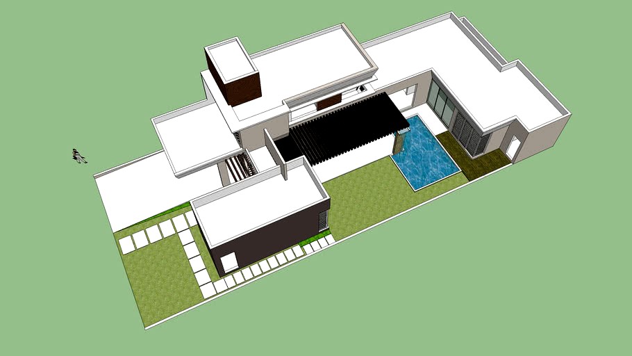 casa com piscina moderna