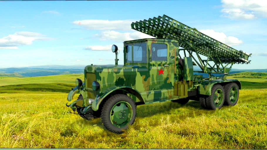 Katyusha /Катюша (little cat) RED ARMY WW 2 - ROCKET LAUNCHER - type M-13 ON A WOODY GAZ AA - WW2