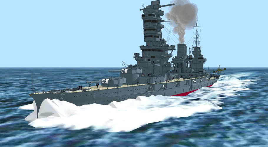60; Japanese battleship, Yamashiro, 1944
