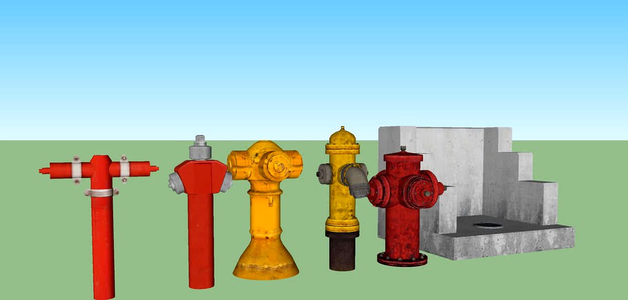 Fire hydrant set