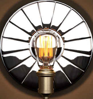 CIRCA 1910 FILAMENT SCONCE