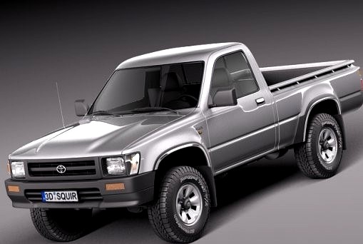 Toyota Hilux Pickup regular cab 1989-19973d model